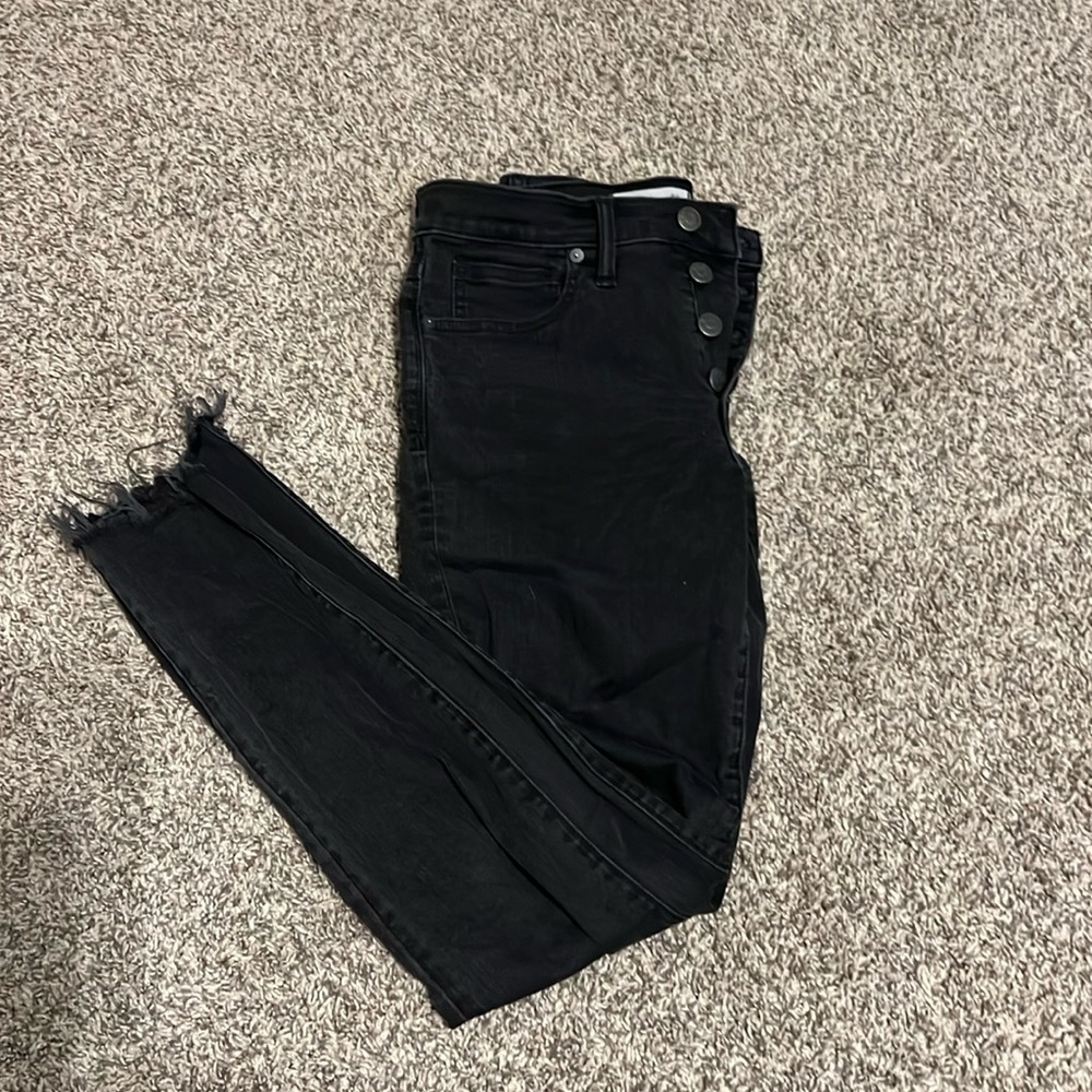 Madewell high rise skinny black jeans